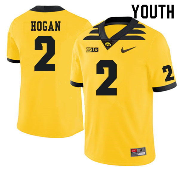 Youth #2 Deuce Hogan Iowa Hawkeyes College Football Jerseys Sale-Gold